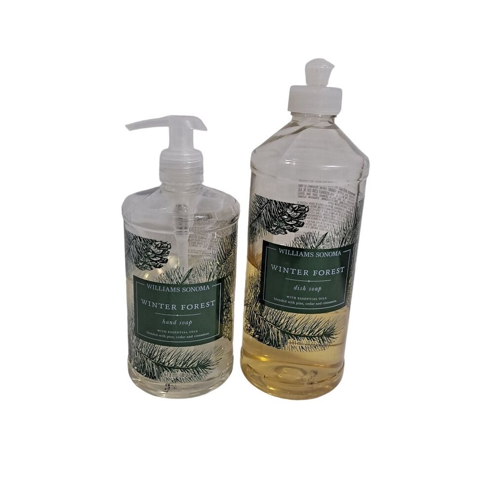 Williams Sonoma Winter Forest Hand Dish Soap Half Full Bottles Seasonal Favorite